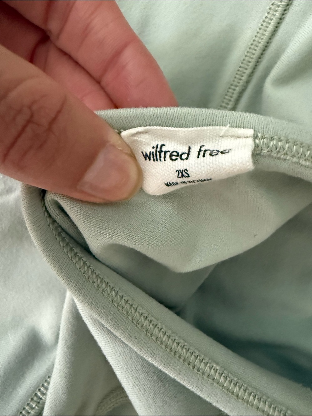 Aritzia Wilfred Free Look Halter Jumpsuit Sage Green Open Back Yoga Romper XXS - Picture 7 of 9